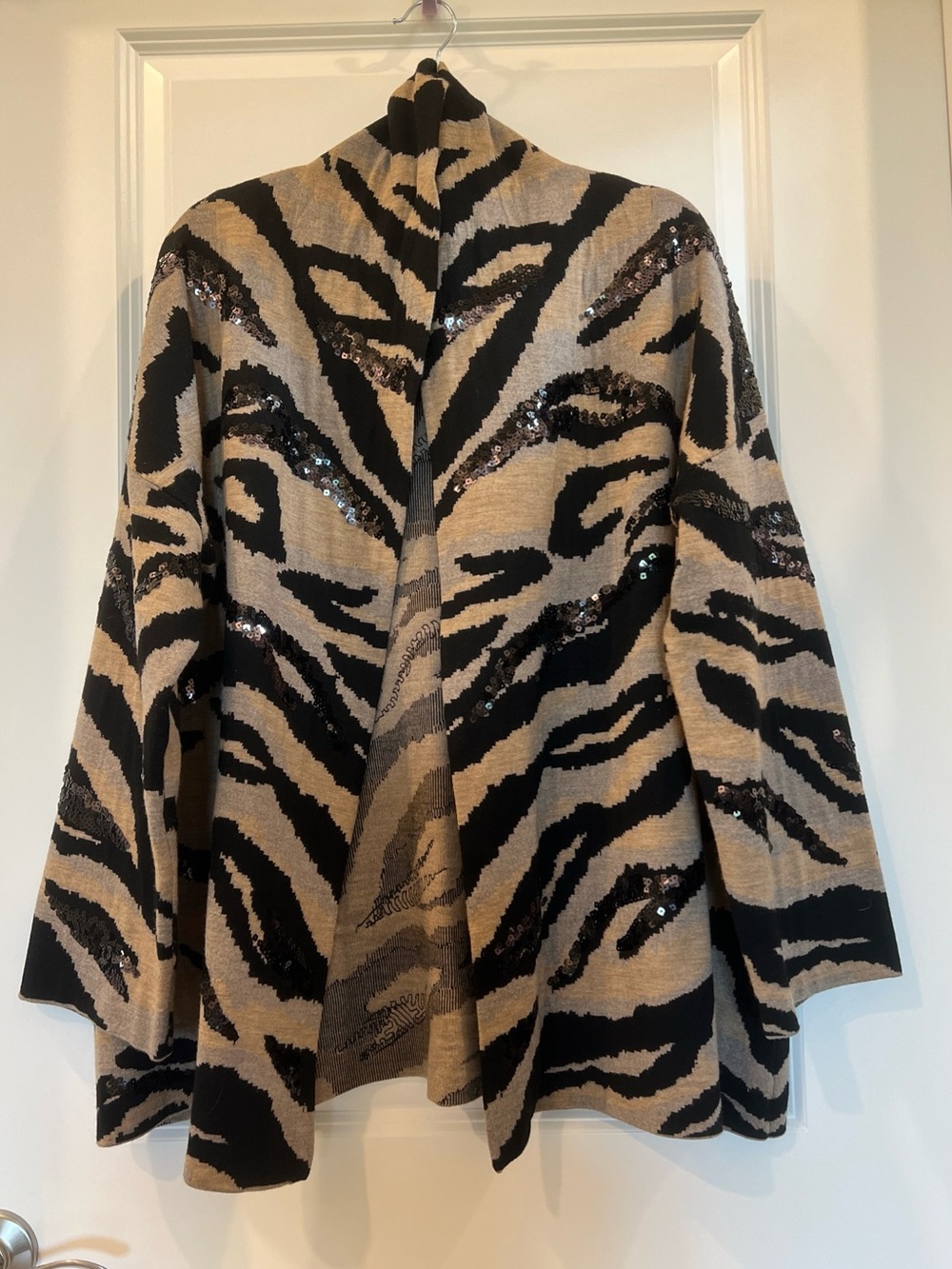 ZADIG & VOLTAIRE “MIA WE TIGER” pure wool boxy cardigan M/L